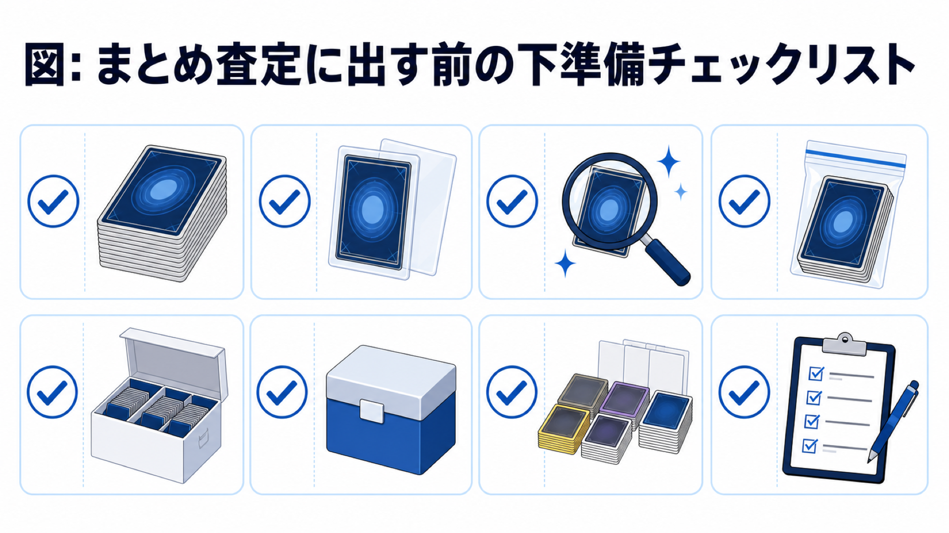 図: まとめ査定に出す前の下準備チェックリスト